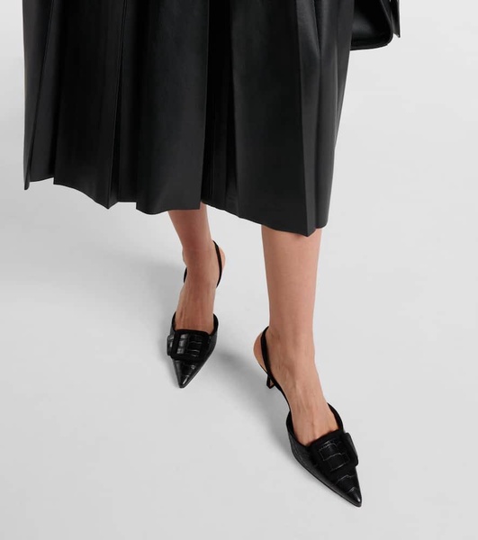 Maysli leather slingback pumps