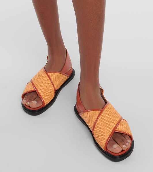 Fussbet raffia-effect sandals