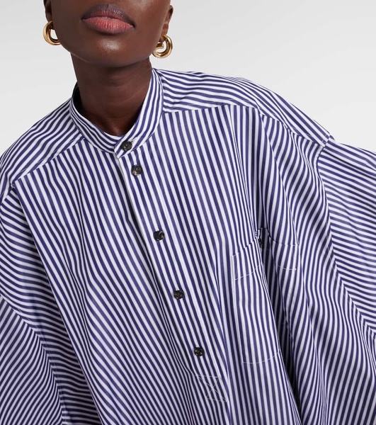 Striped cotton poplin shirt dress