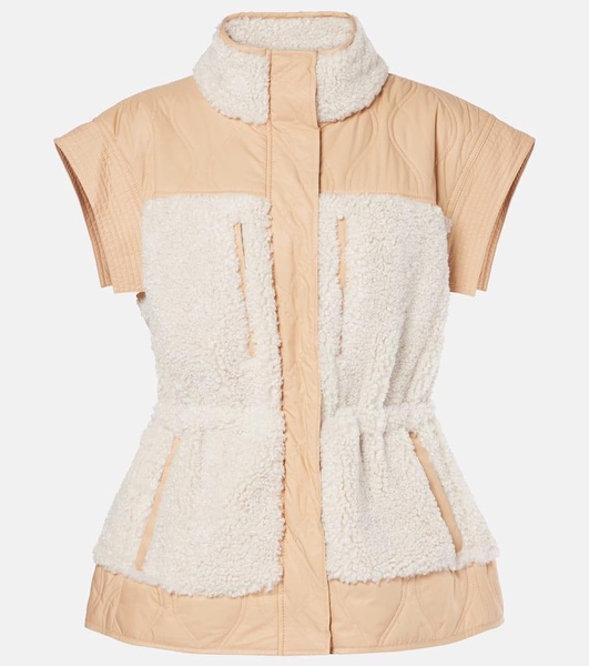 Shiloh quilted faux shearling vest