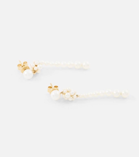 Colonna Perle 14kt gold drop earrings with pearls