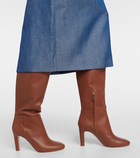 Linda leather over-the-knee boots