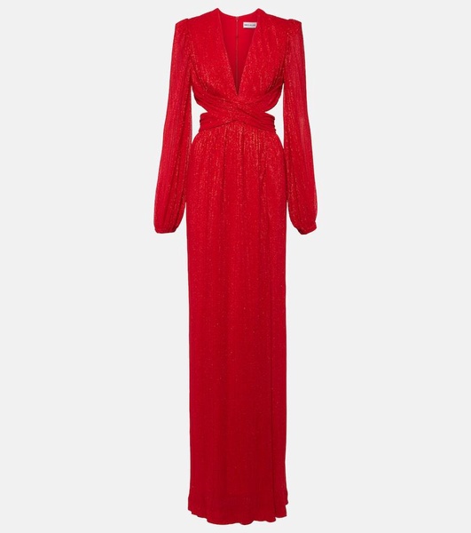 Samantha cutout plissé gown