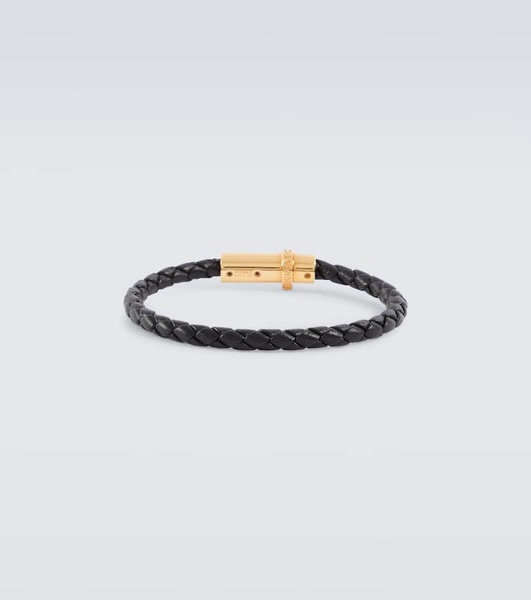 Medusa braided leather bracelet