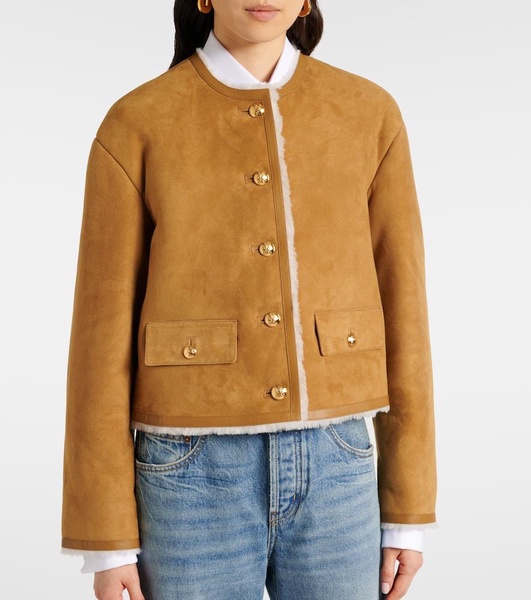 Zanie shearling-lined suede jacket