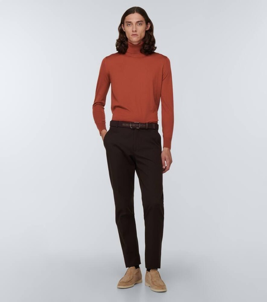 Virgin wool turtleneck sweater