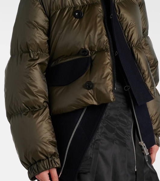 Wool-trimmed down jacket