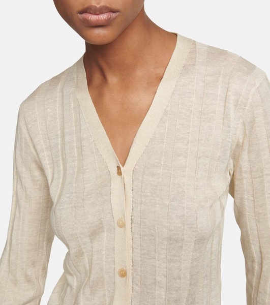 Dwin linen and silk cardigan 