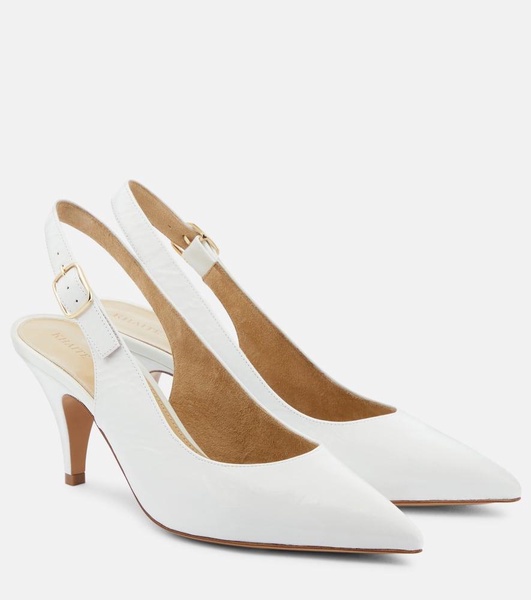 River leather slingback pumps