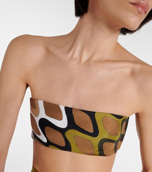 Vivara silk twill bandeau top