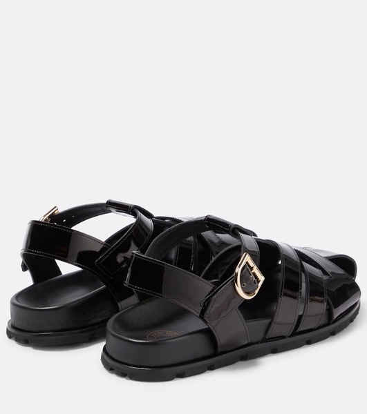 Patent leather sandals