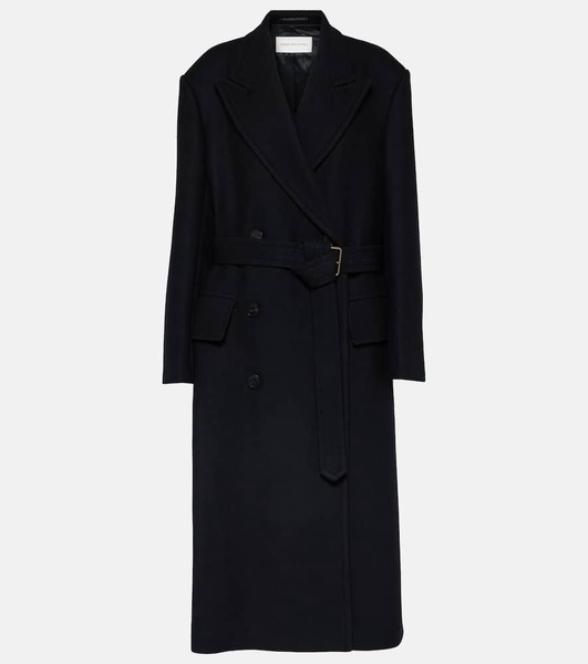 Rufia double-breasted wool-blend overcoat