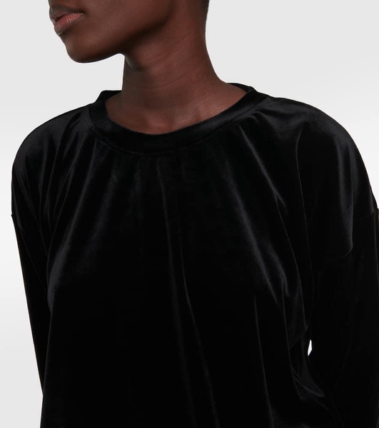 Asymmetric jersey top