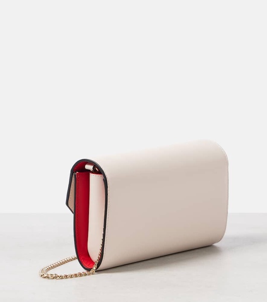 Loubi54 leather clutch with chain