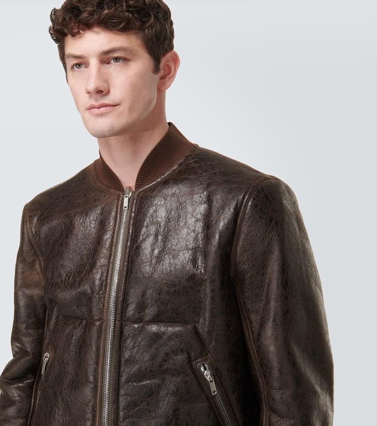 Leather and shearling jacket