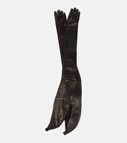 Lucia long leather gloves