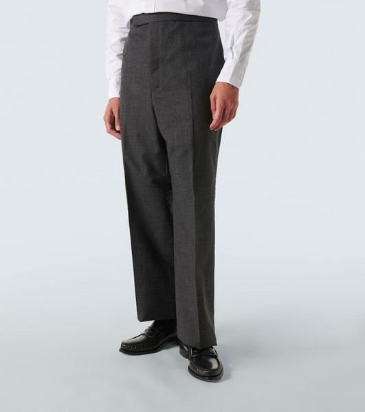 Virgin wool wide-leg pants