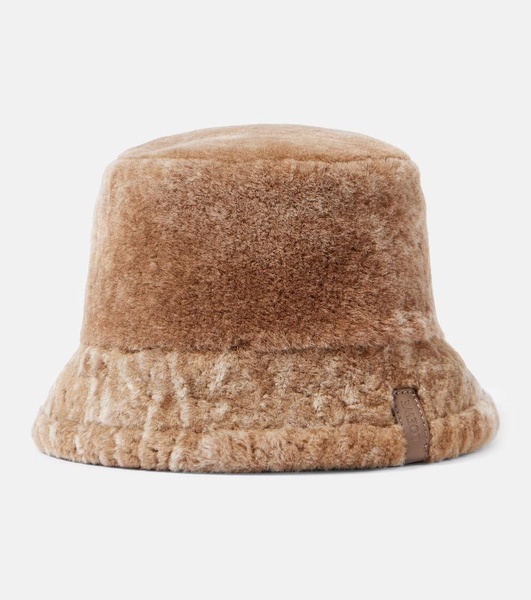 Shearling bucket hat