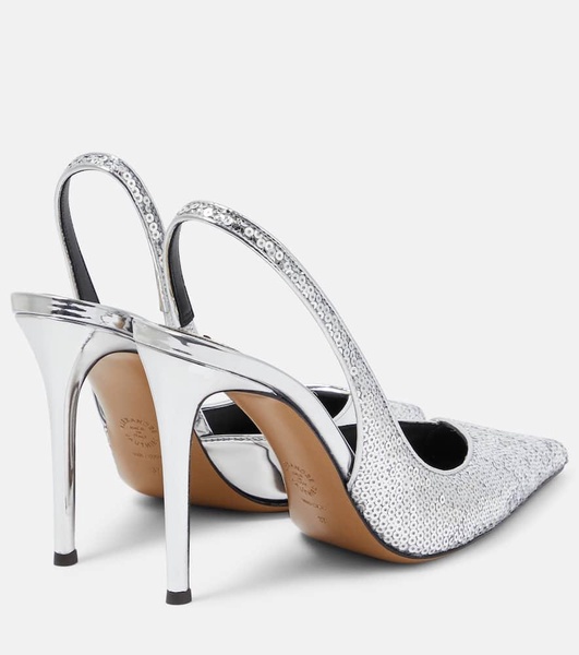 Sequined 105 slingback pumps