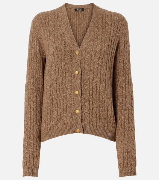 Cable-knit cashmere cardigan