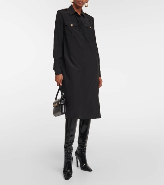 Adelaide silk midi shirt dress