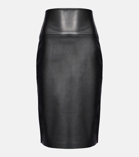 Faux leather pencil skirt