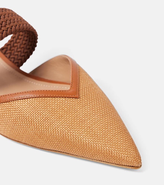 Manu woven raffia mules