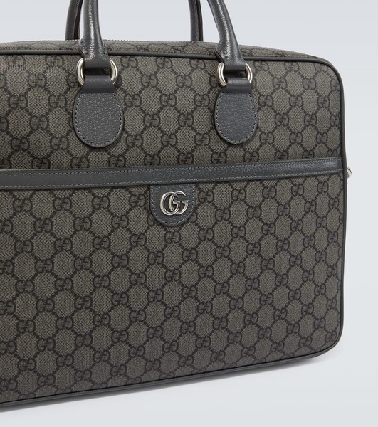 GG Supreme leather-trimmed briefcase