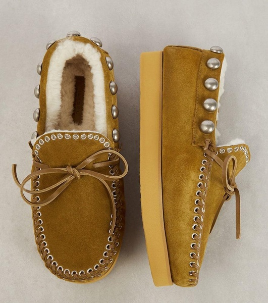 Forley shearling-lined suede moccasins