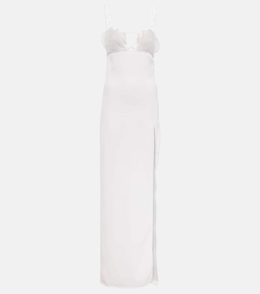 Bridal cutout crêpe gown