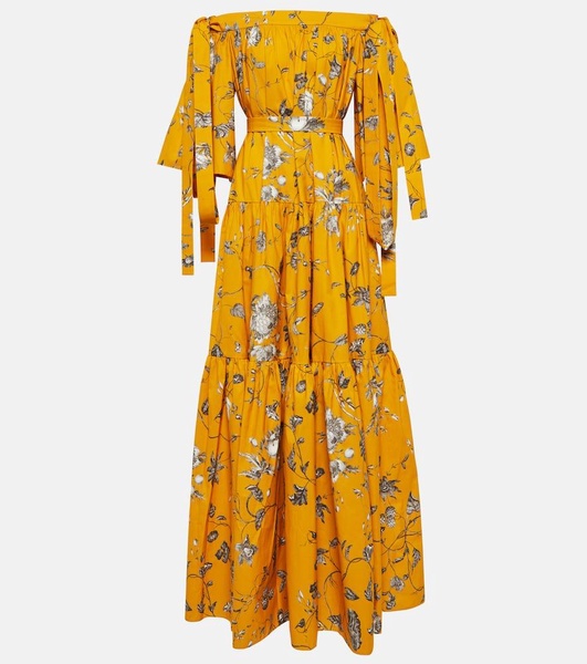 Floral cotton maxi dress