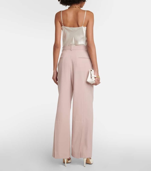 High-rise wide-leg pants