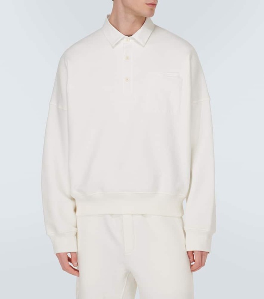 Dende cotton-blend terry polo sweatshirt