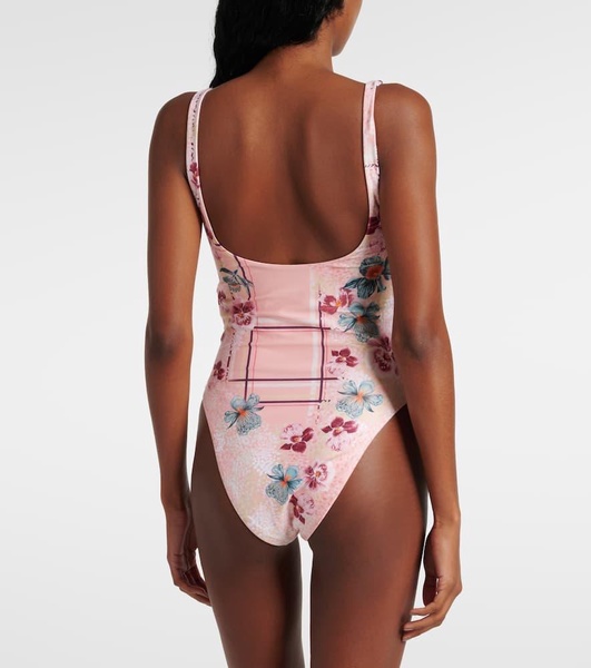 Gema Prado floral-appliqué swimsuit