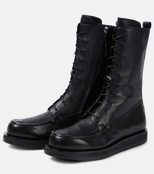 Patty leather combat boots