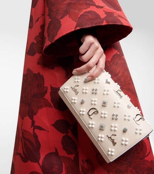 Paloma embellished leather clutch