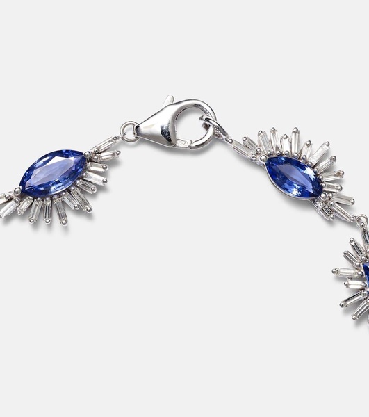 18kt white gold bracelet with sapphires and diamonds