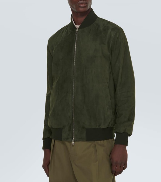 Suede bomber jacket