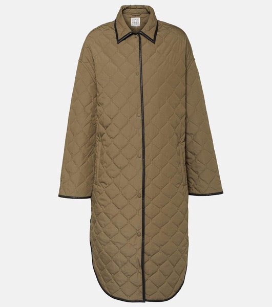 Quilted cocoon coat