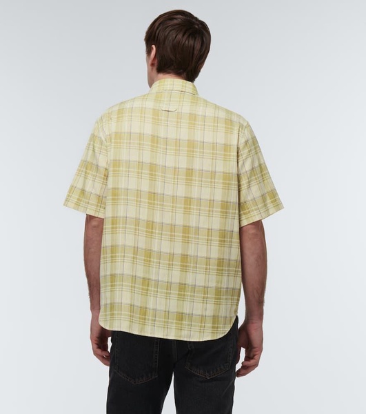 Checked gauze shirt