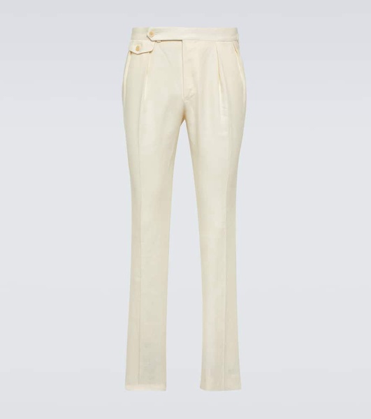 Linen straight pants