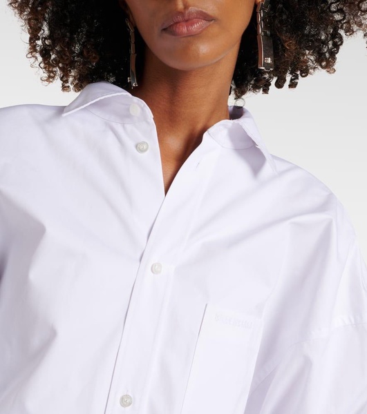 Oversized cotton poplin shirt