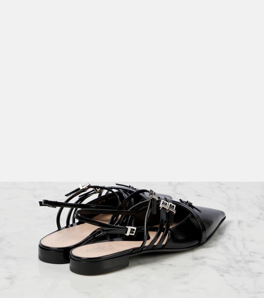 Seraphine polished leather ballet flats