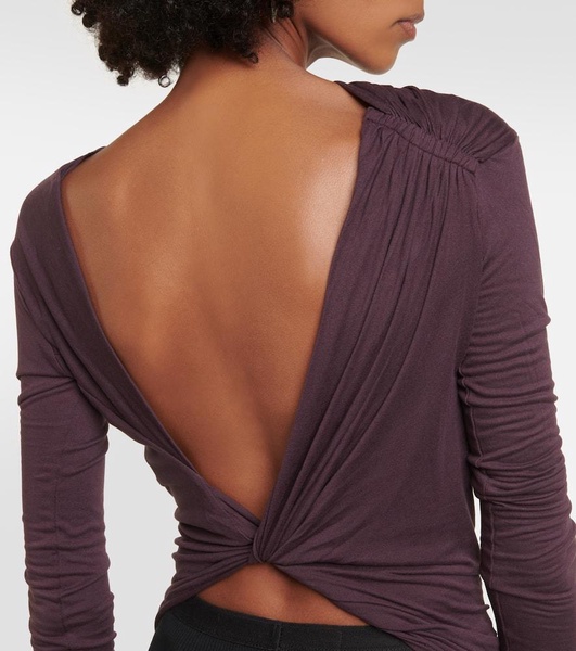 Lilies draped jersey top