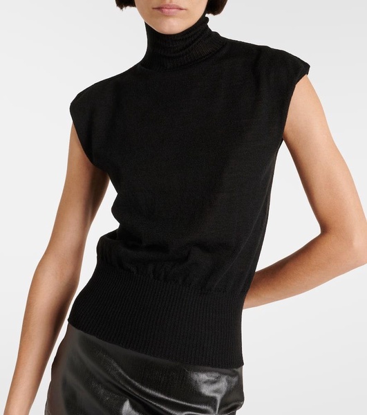 Virgin wool turtleneck sweater