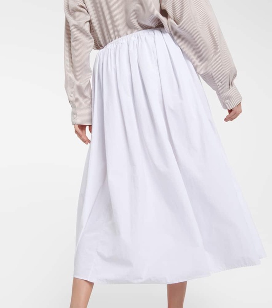 Fleur cotton midi skirt