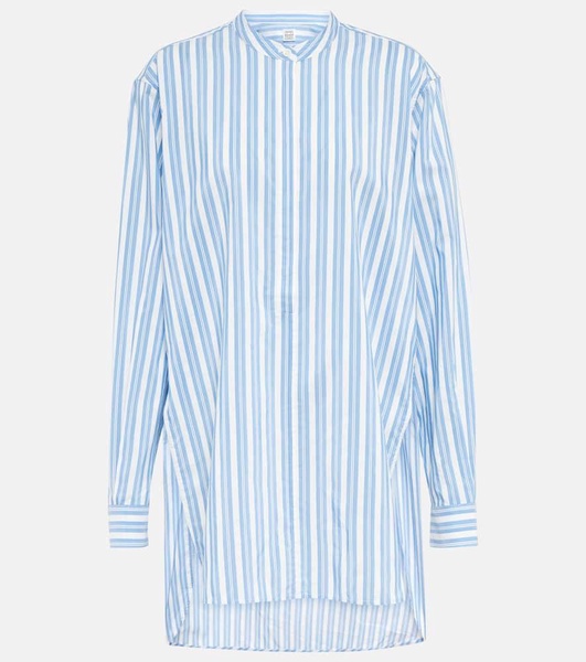 Striped cotton and silk shirt