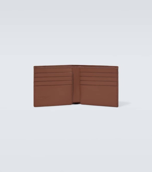 Puzzle leather bifold wallet