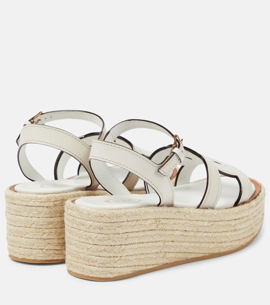 Kate leather espadrille wedges