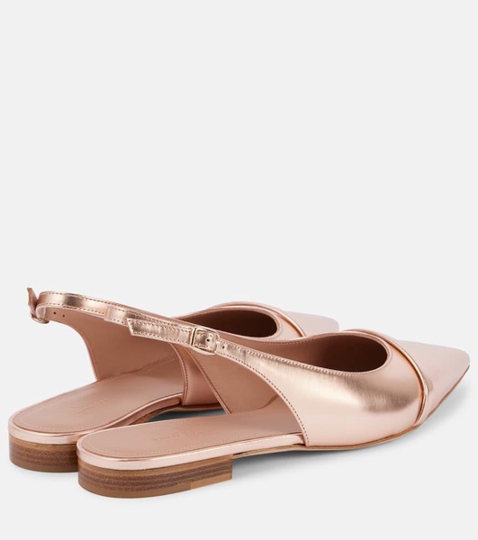 Jama metallic leather slingback ballet flats